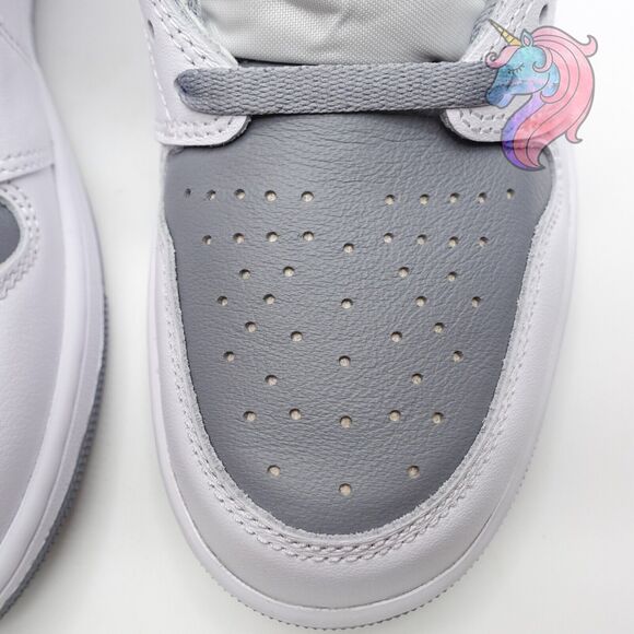 Mens Size 10 Nike Air Jordan 1 Retro High OG Stealth White Gray 555088 037 New - Picture 7 of 16